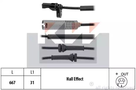 Датчик ABS BMW 1, BMW 3, KW (460076)