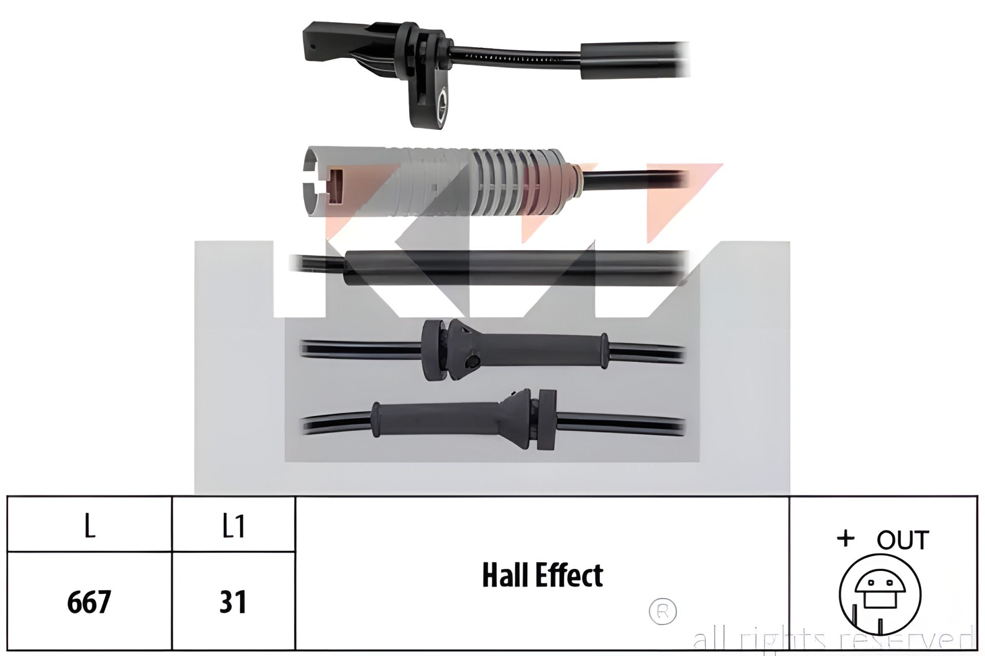 ABS датчик для BMW 1 и BMW 3, KW (460076) ABS датчик для BMW 1 и BMW 3, KW (460076)