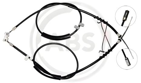 Ручного гальма задній трос Connect 08- Л=Пр. (низька база/+ABS) (1818/1694+1818/1690), A.B.S. (K17695)