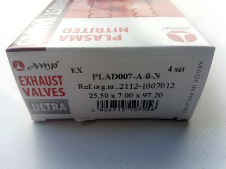 Клапана для ВАЗ 2112, AMP азотированные (PLAD007) комплект выпускных клапанов (2112-1007012) Клапана для ВАЗ 2112, AMP азотированные (PLAD007) комплект выпускных клапанов (2112-1007012)