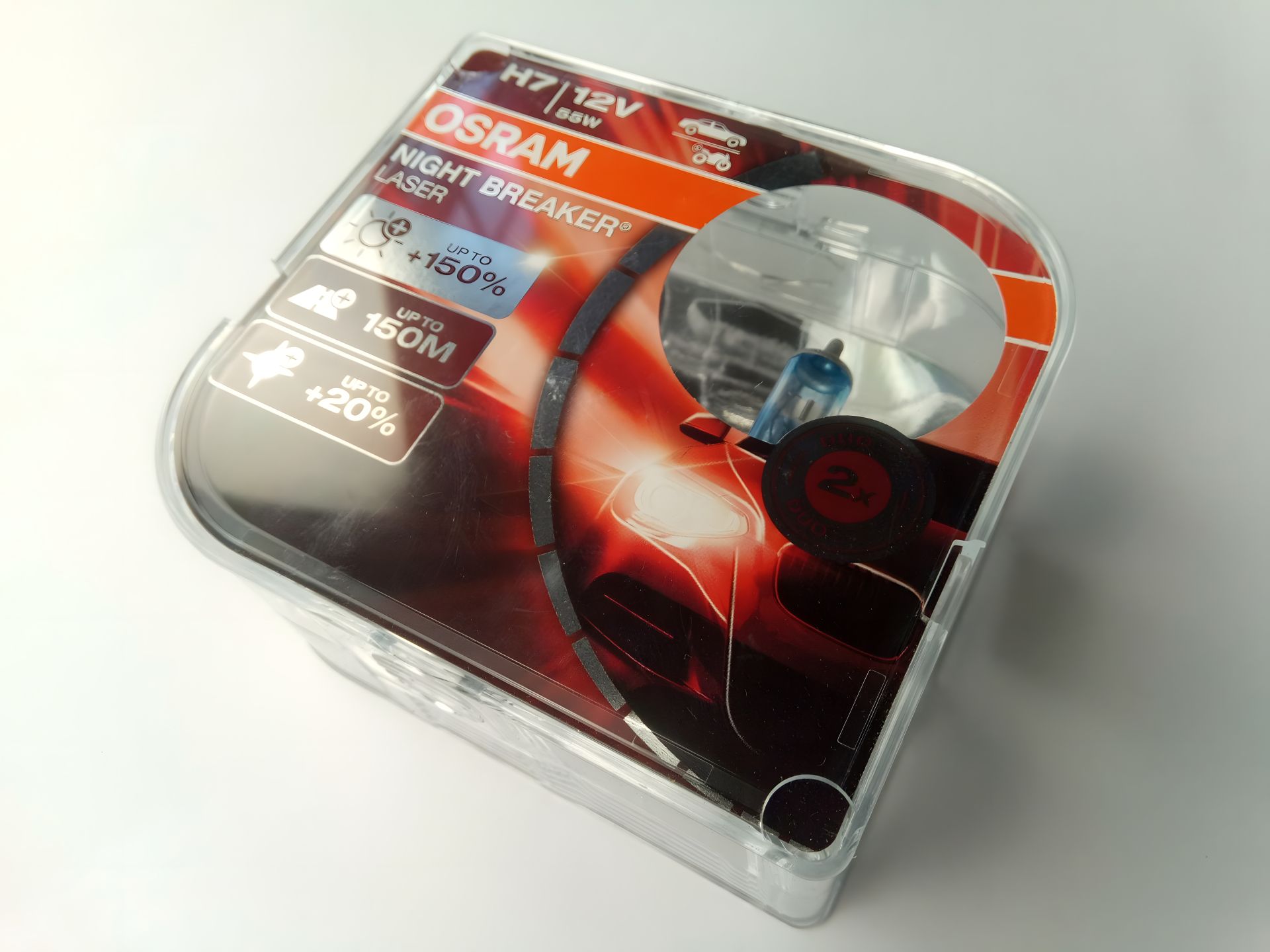 Автолампа OSRAM H7 12v 55w Night Breaker Laser (+ 150 %) (64210 NL) комплект (64210NL-HCB) Автолампа OSRAM H7 12v 55w Night Breaker Laser (+ 150 %) (64210 NL) комплект (64210NL-HCB)