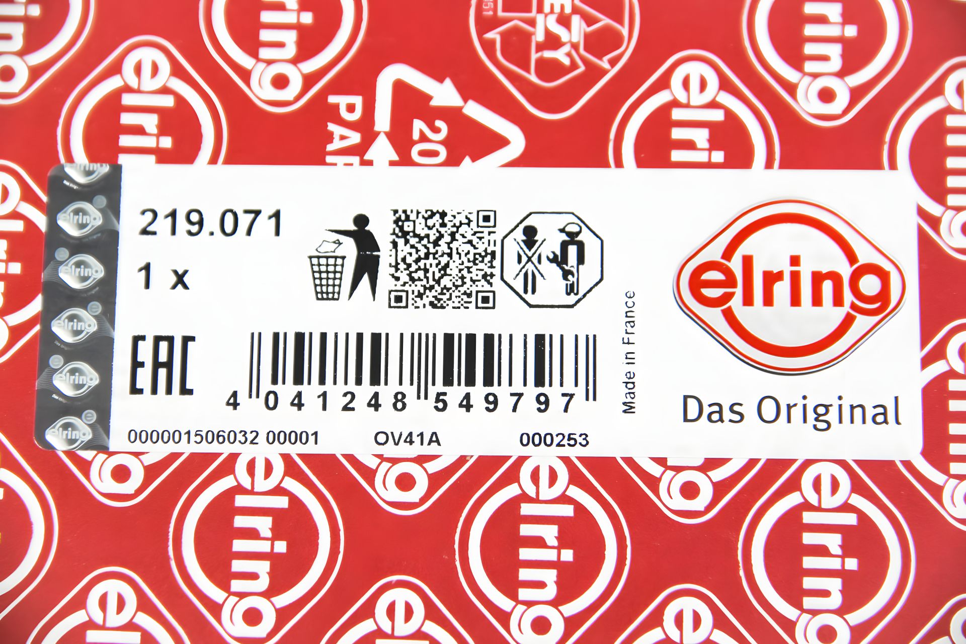Прокладка блоку циліндрів головки CITROEN/FIAT/LANCIA/PEUGEOT, ELRING (219071) Прокладка блоку циліндрів головки CITROEN/FIAT/LANCIA/PEUGEOT, ELRING (219071)