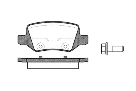 Комплект тормозных колодок MB B-CLASS, MB A-CLASS, MB VANEO, REMSA (081800)