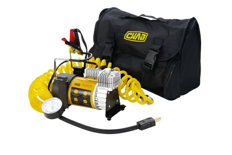 Однопоршневой компрессор СИЛА (900407), 37 л/мин, 10 Атм, витой шланг