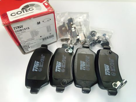 Задні гальмівні колодки Astra G, TRW (GDB1515) з дисками (1605122)