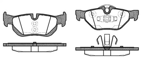 Комплект тормозных колодок BMW 1, BMW X1, BMW 3, REMSA (114510)