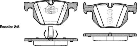 Комплект тормозных колодок BMW X6, BMW X5, REMSA (038161)