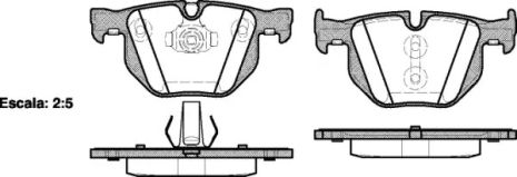 Комплект тормозных колодок BMW X6, BMW X5, REMSA (038161)