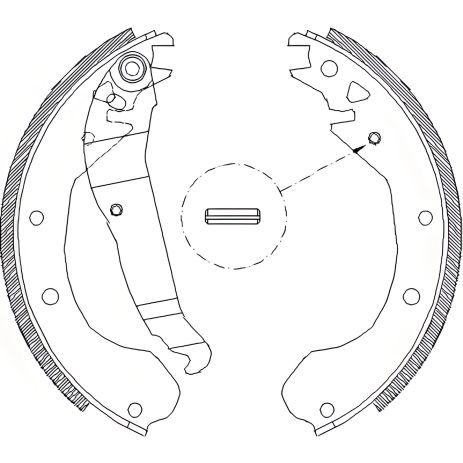 Комплект тормозных колодок BEDFORD ASTRAMAX, DAEWOO PRINCE, OPEL KADETT, REMSA (409000)