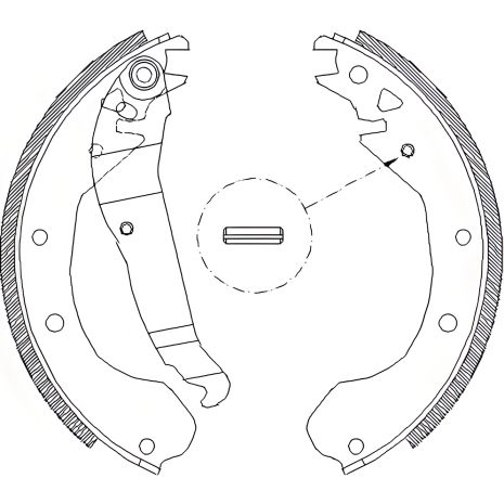 Комплект тормозных колодок BEDFORD ASTRAMAX, DAEWOO PRINCE, OPEL KADETT, REMSA (409000)