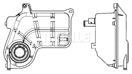 Бачок расширительный AUDI A6 2.5TDI 00-05, MAHLE/KNECHT (CRT26000S)