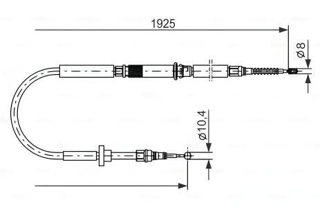 Трос тормоза ручного Audi A6 (4B, C5) (1997-2005) задний BOSCH (1987477959) Трос тормоза ручного Audi A6 (4B, C5) (1997-2005) задний BOSCH (1987477959)