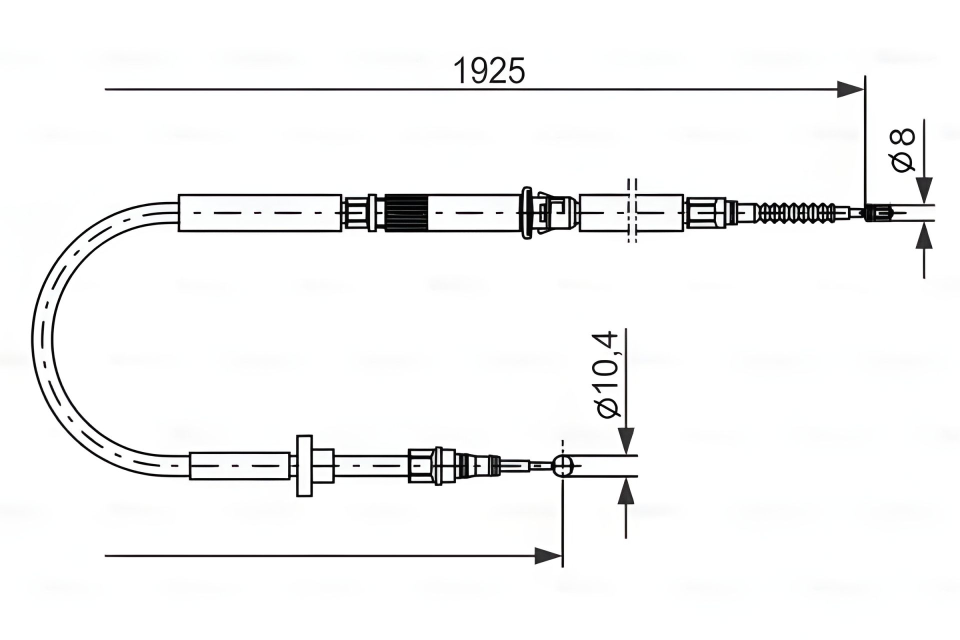 Трос ручного тормоза Audi A6 (4B, C5) (1997-2005) задний BOSCH (1987477959) Трос ручного тормоза Audi A6 (4B, C5) (1997-2005) задний BOSCH (1987477959)
