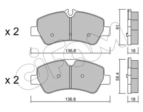 Колодки задние тормозные Transit (V348) 12-(RWD), CIFAM (8229910)