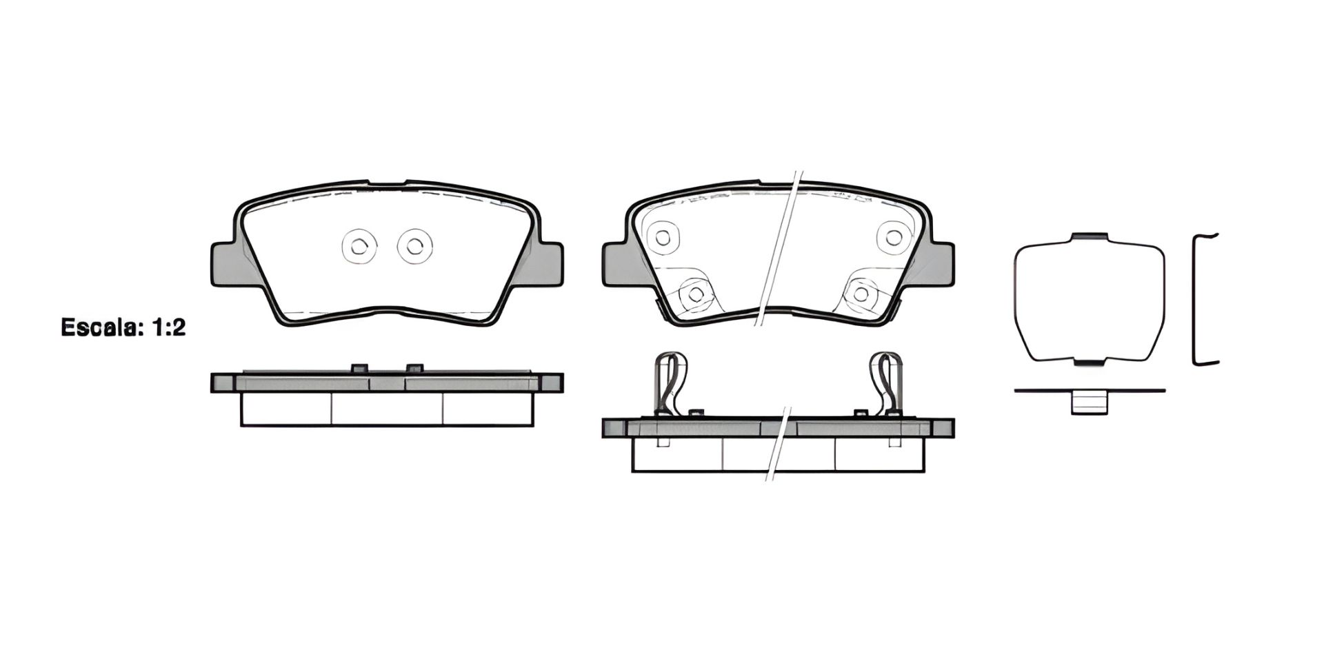 Задние тормозные колодки для Sonata V/i 40/Optima/Soul 05-, WOKING (P1262302) Задние тормозные колодки для Sonata V/i 40/Optima/Soul 05-, WOKING (P1262302)
