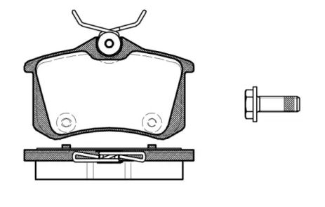 Комплект тормозных колодок PEUGEOT 308, SEAT IBIZA, SKODA ROOMSTER, REMSA (139100)