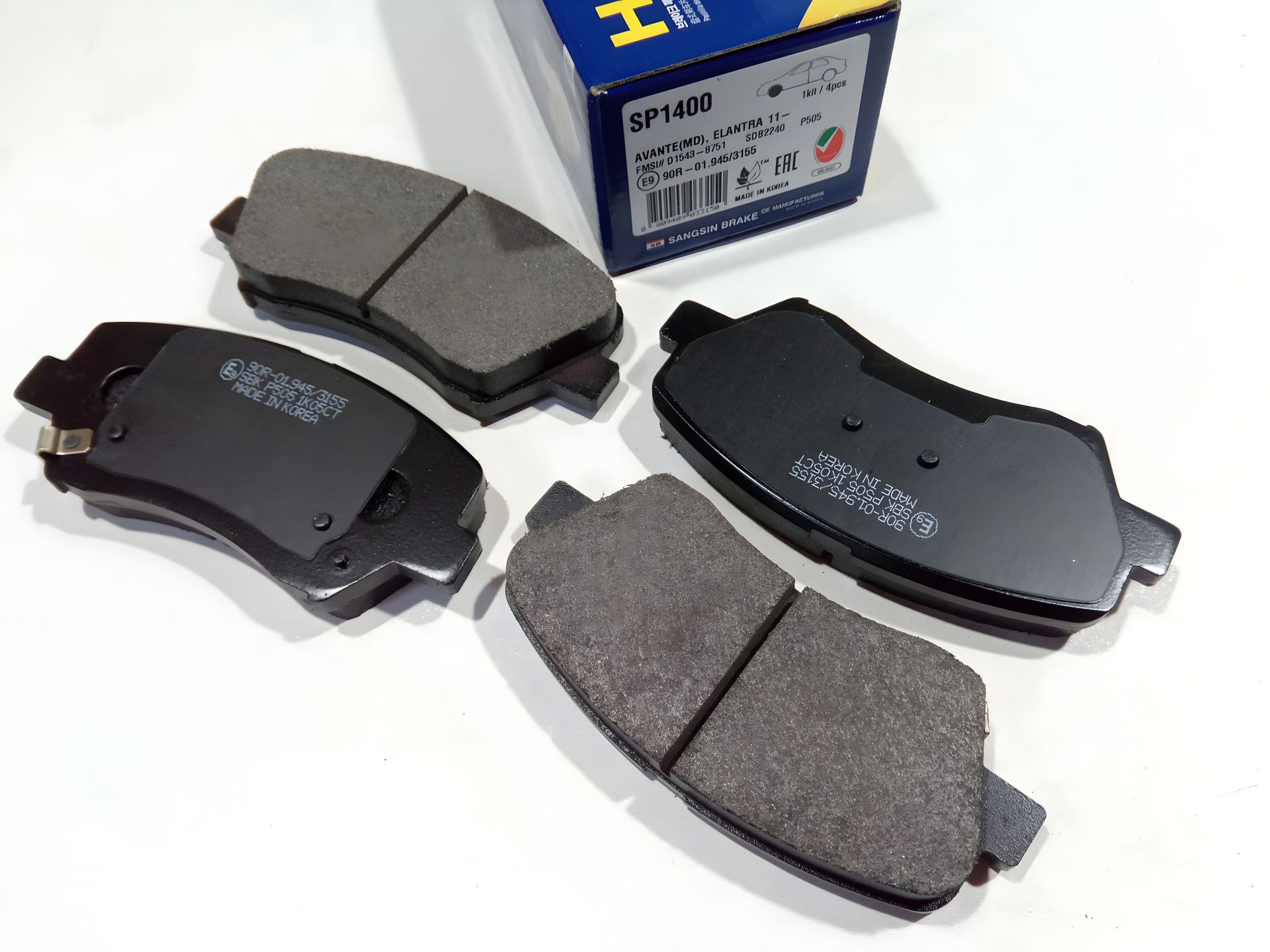 Гальмівні колодки передні Elantra 11-, Hi-Q (SP1400) (58101-3XA20) Гальмівні колодки передні Elantra 11-, Hi-Q (SP1400) (58101-3XA20)