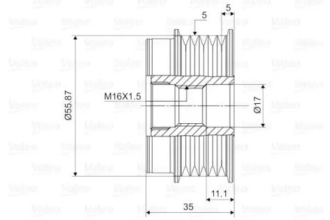 Шкив генератора VW Golf IV 1,9\98-04, VALEO (588008)