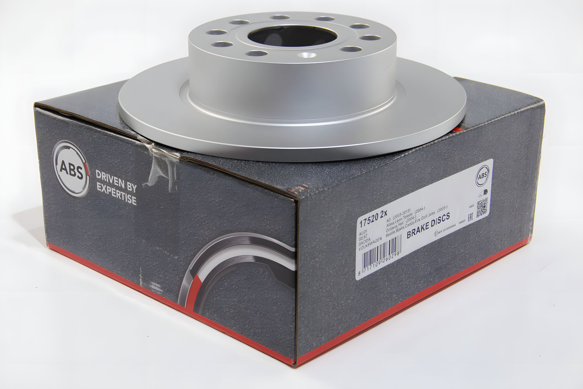 Задній гальмівний диск для A3/Altea/Beetle/Bora/Caddy (04-21), A.B.S. (17520) Задній гальмівний диск для A3/Altea/Beetle/Bora/Caddy (04-21), A.B.S. (17520)