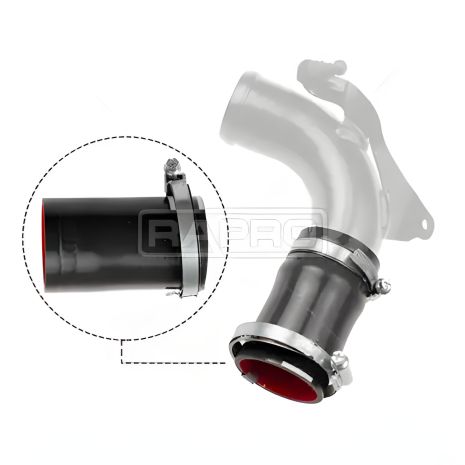 Патрубок інтеркулера Mondeo IV/V/Focus III/Fiesta VI/VII 1.5/1.6TDCI 10-, RAPRO (з підсиленням) (16383)