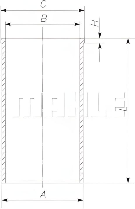 Циліндра гільза MAHLE/KNECHT MB (002WV0400) MAHLE/KNECHT Циліндра гільза MAHLE/KNECHT MB (002WV0400) MAHLE/KNECHT