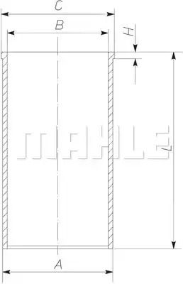 Гильза цилиндра MAHLE/KNECHT MB, MAHLE/KNECHT (002WV0400)