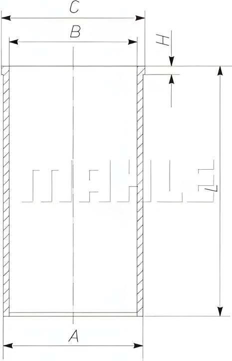 Циліндра гільза Renault Trafic/Opel Vivaro 1.9dci 97-06 (80mm), MAHLE/KNECHT (021WV3600)