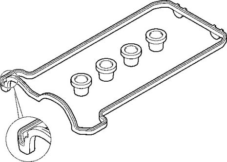 Прокладка клапанной крышки левая MERCEDES-BENZ E-CLASS (W124), S-CLASS (W140) ELRING (475830)