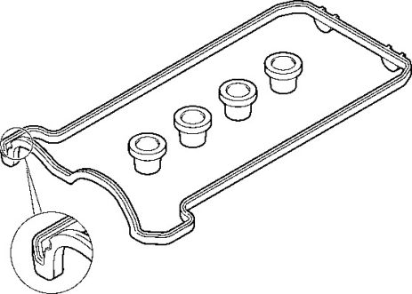 Прокладка клапанной крышки левая MERCEDES-BENZ E-CLASS (W124), S-CLASS (W140) ELRING (475830)