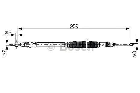 Трос стояночного тормоза CITROËN C4, BOSCH (1987482001)