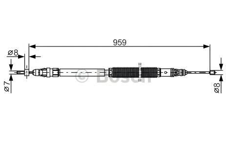 Трос стояночного тормоза CITROËN C4, BOSCH (1987482001)