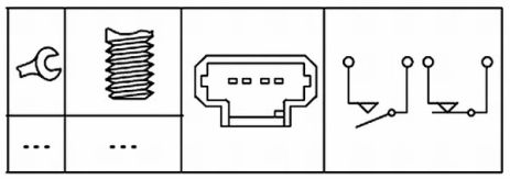 Выключатель датчик стоп сигнала NISSAN NV250, OPEL MOVANO, RENAULT KANGOO, MEGANE II, HELLA (6DD008622811)