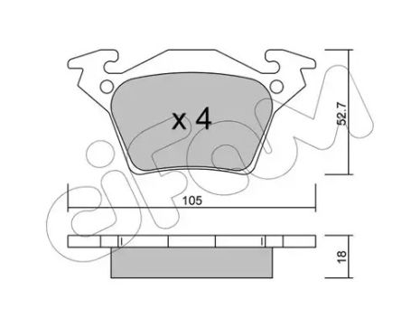 Колодки задние тормозные W638 (95-03), CIFAM (8225740)