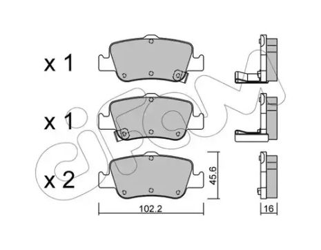 Колодки задние тормозные Toyota Auris 07-12/Corolla 13-(bosch), CIFAM (8227960)