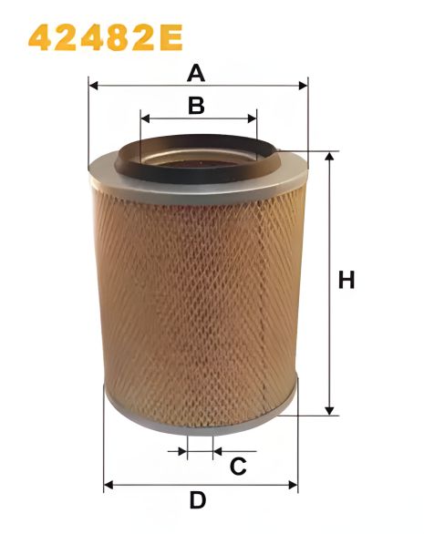 Фільтр повітряний MERCEDES-BENZ T2/LN1, WIX FILTERS (42482E) Фільтр повітряний MERCEDES-BENZ T2/LN1, WIX FILTERS (42482E)