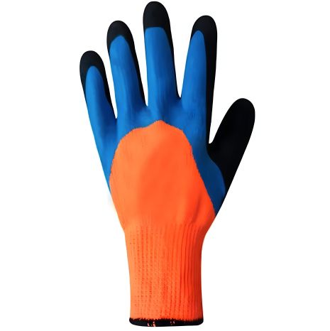 Утеплені трикотажні рукавиці Seven з латексним покриттям (69863)