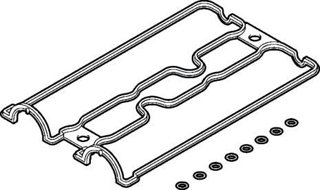 Прокладок комплект, головки Циліндра кришка OPEL 2,6 V6 24V Y26SE 2шт на двиг. , ELRING (385120)