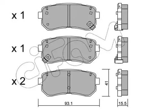 Колодки задние тормозные Accent/Ceed/Cerato/Creta/i20 (05-21), CIFAM (8227250)