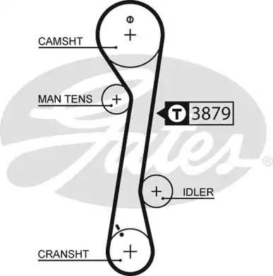 Ремінь ГРМ Tucson 2.0, Gates (5457XS) (24312-23201)