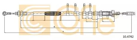 Трос ручного гальма передній Ducato/Boxer 06- (2645/2390) (база 3800), COFLE (104742)