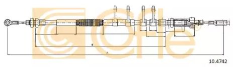 Трос ручного тормоза передний Ducato/Boxer 06- (2645/2390) (база 3800), COFLE (104742)