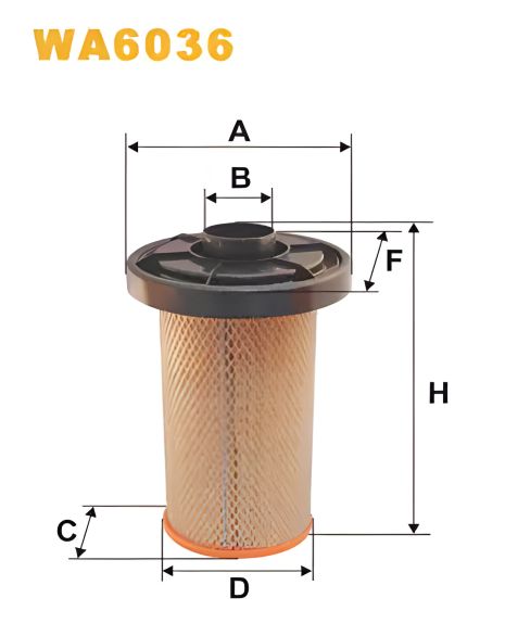 Повітряний фільтр CITROËN C25, TALBOT EXPRESS, PEUGEOT J5, WIX FILTERS (WA6036) Повітряний фільтр CITROËN C25, TALBOT EXPRESS, PEUGEOT J5, WIX FILTERS (WA6036)