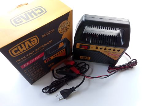 Зарядное устройство СИЛА 6A 6V-12V (900202) светодиодный индикатор Зарядное устройство СИЛА 6A 6V-12V (900202) светодиодный индикатор