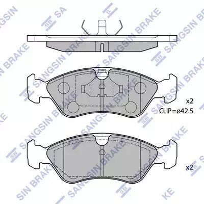 Колодки передні гальмівні Nexia 1.5 16v, Hi-Q (SP1078) (11046952012)