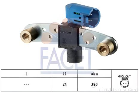 Датчик положения коленвала для Renault Megane 1.6 16V/2.0i 98-, FACET (90545)