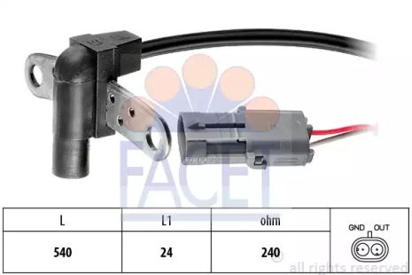 Датчик коленвала Renault 19, 21, 25, CLIO I, LAGUNA I, MEGANE 1.2-3.0 84-, FACET (90016)