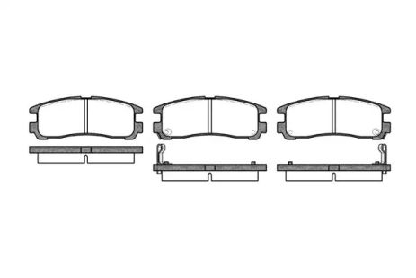 Комплект тормозных колодок DODGE STEALTH, HYUNDAI SANTAMO, CHRYSLER SEBRING, REMSA (029102)