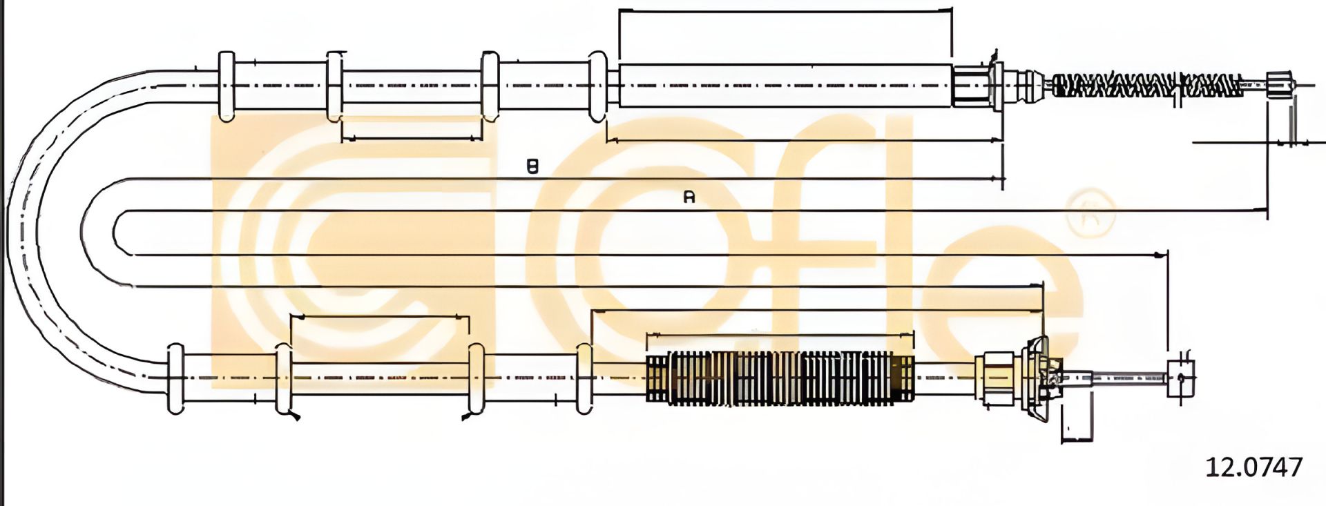 Задній трос ручного гальма для Doblo Panorama/Combi MAXI 10- Л=Пр. (2182/1898), COFLE (120747) Задній трос ручного гальма для Doblo Panorama/Combi MAXI 10- Л=Пр. (2182/1898), COFLE (120747)