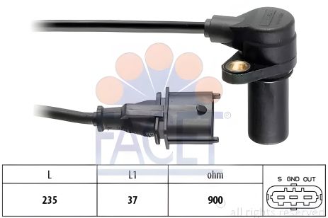 Датчик коленвала Opel Astra G/H 1.7CDTI 03-10, FACET (90326) Датчик коленвала Opel Astra G/H 1.7CDTI 03-10, FACET (90326)
