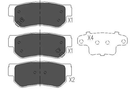 Колодки задні гальмівні Tucson/Sonata/Santa Fe/Sportage 98-, KAVO PARTS (KBP3005)